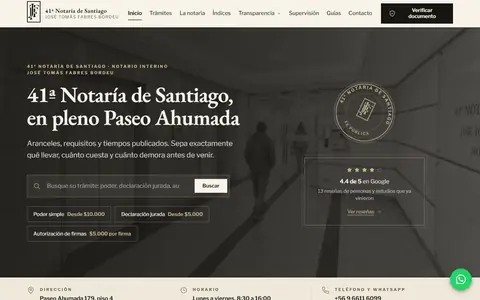 Portada de notariafabres.cl